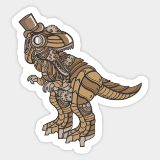 Steampunk Tyrannosaurus Sticker